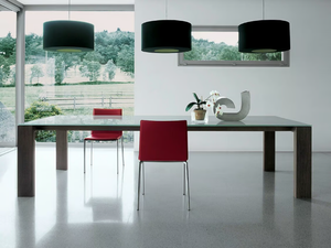 TORONTO - Rectangular wood and glass table _ Sovet italia